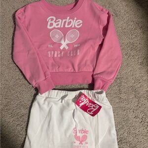 Barbie Pink and White Kids Matching Set